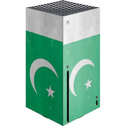 Pakistan Flag Distressed Xbox Series X Console Skin
